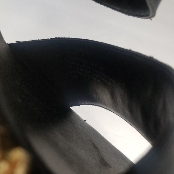 Steven by Steve Madden open toe wedge espadrille heel stunner black 8.5 - Picture 7 of 9